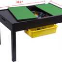 UTEX Large 2 in 1 Kid Activity Table with Storage for Older Kids, Play Table for Kids,Boys,Girls, Espresso, 22.2 in x 32.2 in x 20 in