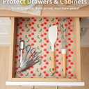 Cooyes Shelf Liner, Non-Adhesive Waterproof Drawer Liner, 23.6"x120" Cherry
