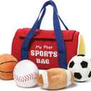 Baby GUND My First Sports Bag Stuffed Plush Playset, Baby Gift Toys for Boys and Girls Ages 1 & Up, 5 Piece, 8"