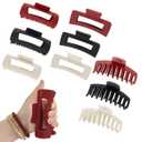 Soft Silicone Hair Clips: 9 Pcs Flexible Bendable Claw Clips For Women/Girlmatte hair clips for thick/thin