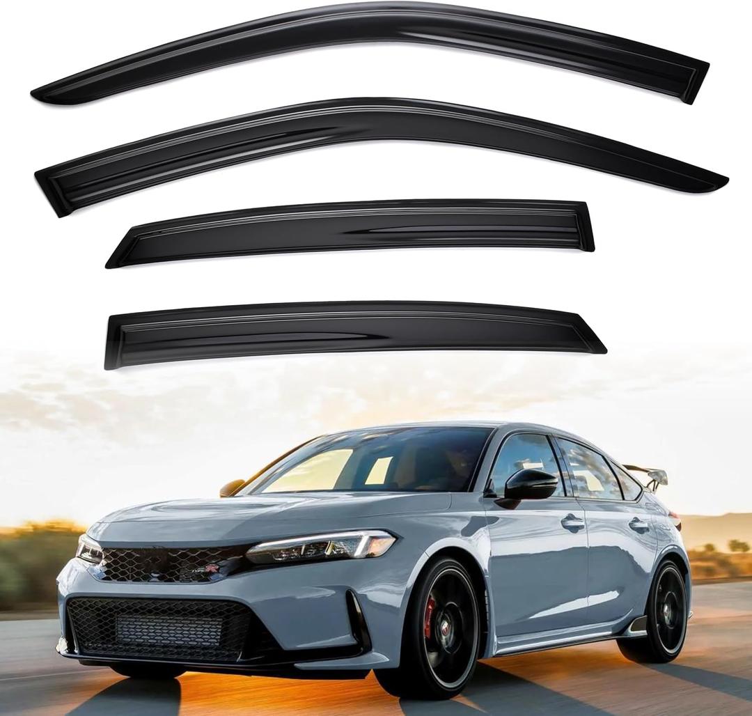 Window Visor Compatible with Honda Civic Sedan 2022 2023 2024(LX EX SI HPT Sport Touring) 4PCS Window Deflectors Rain Guard Sun Shield Shade