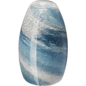 Oval Glass Pendant Lamp Shade - Grey Blue Art Glass Light Covers for Kitchen Island Pendant Light Fixtures Replacement
