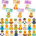 Valentines Day Gifts for Kids, 24PCS Valentine's Day Cards with Ducks Squishy Toys for Classroom, Valentine Stress Relief Toys for Kids School Classroom Exchange Gift Party Prize