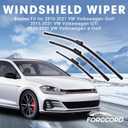 26"+ 18"+ 11" Windshield Wiper Blades Fit for VW Volkswagen Golf 2015-2021, GTI 2015-2021, e-Golf 2015-2020 Original Equipment Windshield Wipers Top Lock Car Accessories 3-Pack