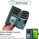 Argyle Wallet Case for Cricket Icon 5 SL112C/AT&T Motivate 4 SL112A with Wrist Strap Shoulder Strap, 9+ Card Slots Zipper Purse Stand Checkered Phone Cover for Icon5/ATT Motivate4 Green