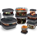 Ubbermaid Easy Find Lids Food Storage Containers with Silver Shield Antimicrobial Protection, 42-Piece Set, BPA-Free, Grey