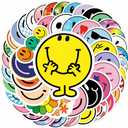 6 x 50pcs 2.12 INCH Smiley Face Stickers for Water Bottles & Laptops  Cute Aesthetic Vinyl Waterproof Decals  Happy Preppy Sticker Pack for Kids, Teens, Girls, Scrapbooking, Journaling & Teacher Rewards