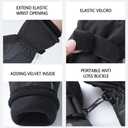 Winter Gloves for Men Women, Waterproof Warm Ski Gloves for Cold Weather, Touch Screen, Running Driving Cycling (Large, 318-black)