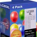LC203XL Ink Cartridges Compatible for Brother LC203 LC201 High Yield Works with MFC-J880DW MFC-J480DW MFC-J460DW MFC-J4420DW MFC-J485DW MFC-J885DW (Black, Cyan, Magenta, Yellow, 4 Pack)