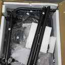 TUTOTAK C Shaped End Table with Tiltable Surface, Adjustable Height Side Table, Slide Under Couch Table TV Tray for Eating, Sofa Tray for Livingroom, Bedroom Black TB01BK091