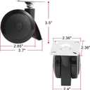 Caster Wheels Replacement for Weber 69827 Spirit 200 & 300 Series Grills, Grill Wheels for Spirit E310 E210 S315 E215 E315 E320