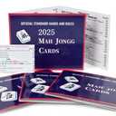 Mahjong Cards 2025 Official Revision - 4 Pack Large Print, Easy to Read & Waterproof Large Print American Mahjong Cards 2025 (Blue Waterproof)