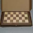 AMEROUS 12" x 12" Magnetic Wooden Chess Set for Kids and 6 up Age, 2 Bonus Extra Queens, Folding Board with Storage Slots, Handmade Chess Pieces, Portable Travel Chess Board Game Sets