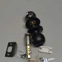 BESTTEN Keyed Entry Door Knob, Entrance Door Lock, Standard Ball, All Metal, Matte Black