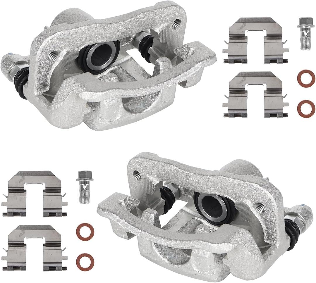 KUSATEC 19B6283 19B6282 Rear Disc Brake Caliper with Bracket fit for Kia Soul 2010-2013; Both Left and Right side