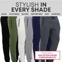 Fleece Mens Joggers with Zipper Pockets, Mens Sweatpants, Workout Sweats for Men S-2XL (Black, XXL)
