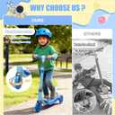 Kick Scooters for Kids 3-5 5-7 Years Age - Handlebars Flexible Steer,Height Adjustable,Stable Light Up Three Wheeled Toddler Scooter for Boy & Girl,Indoor Outdoor Kid Child Toy Gift