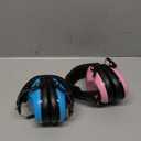 Ear Muffs for Noise Reduction: EM100 27.4SNR Kids Noise Cancelling Headphones with Adjustable Headband - Adults Kids Ear Protection for Monster Truck Concert Autistic Sensory 2PACK (Blue and Pink)