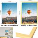 JCJMY 15x21.25 Puzzles Frame Gold, Wall Hanging 15 x 21.25 Picture Frame for 15 by 21.25 Poster Photo Canvas Picture Puzzles with Shatter Resistant Plexiglass, Gold