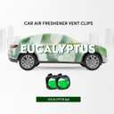 Car Air Freshener Vent Clips, 8 Pack, Provides Long-Lasting Scent, Up to 240 Days, Odor Eliminator (Eucalyptus)