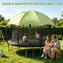 Heavy-Duty 12FT Waterproof Trampoline Cover Dome Tent with Clear Skylight