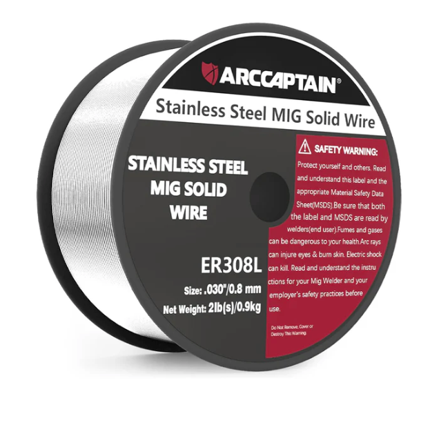 ARCCAPTAIN ER308L Solid Wire 2 Lbs Stainless Steel MIG Welding Wire