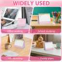 NUOBESTY Desk Calendar 2026 Small Office Desk Calendar 18 Month Standing Flip Monthly Planner for Home School Pink 19x16.5cm