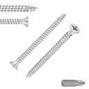 Wood Screws #9 X 3 Flat Head Phillips Screws 300 Pcs Coarse Thread Self Tapping Screws, Bright Chrome