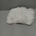 White Bathroom Rug 17x24 - Non-Slip Plush Small Bath Mat, Highly Absorbent & Ultra Soft Fluffy Floor Mat, Machine Washable for Shower and Tub