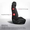 MIROZO Seat Covers Full Coverage,Waterproof Car Seat Covers Full Set Leather Car Seat Protector Automotive Seat Covers Universal Vehicle Cushion Cover Fit for Cars SUV Pick-up Truck(Black,Full Set)