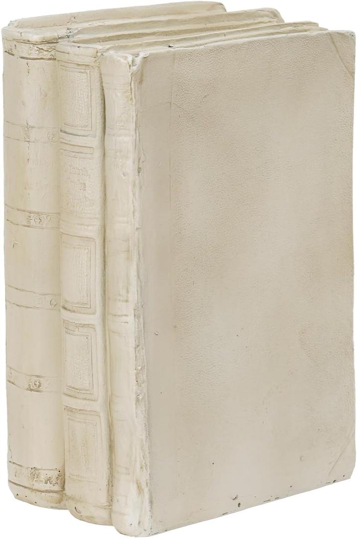 Faux Books Living Room Decor - Resin Cute Cream Farmhouse Decor Fake Modern Fashion Decorative Books Set for Office Mantle Shelves Coffee Table Decor 4.5 * 3 * 6.5 Inch Guichifun