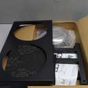 Metal Raised Dog Bowl, 10" Tall Elevate Dog Feeder Stand with 2 Stainless Steel 42oz Bowls & 16x24 Non-Slip Mat  Stronger Dogs Food & Water Bowl Stand (Black)