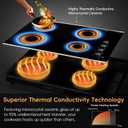 Electric Cooktop 30 inch 4 Burner, 6700W Built-in Radiant Electric Stove Top with Knob Control, Electric Ceramic Stove Cooktop with 11 Level Power Adjustable, 220-240V, Hard Wire, 4 Zones / 30 Inch / No Plug / Knob