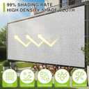 SUNNY GUARD 99% Aluminum Sun Shade Cloth, 20x30FT Heat Reflective Tarp