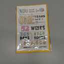 4 x UUEFKTN Cute Happy First Birthday Card Gift for 1st Baby Girls Boys Kids, Ideal 1st Birthday Card Decor For One Year Old Daughter Son Granddaughter Grandson Niece Nephew, Best Born in 2024 Gift