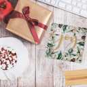 2 x YAANUNULU Christmas JOY Pinecone Pattern Indoor Decorations for Home Office Desk Livingroom Fireplace, Merry Christmas Acrylic Heart Shaped Gifts for Women Wife Friends, Winter Holiday Home Decor