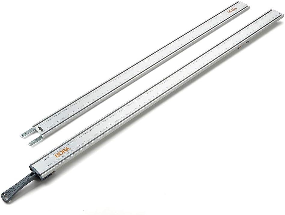 Bora 100 WTX Ruled Clamp Edge Saw Guide for Woodworking, Contractors, Carpenters and DIY, Guide for Circular Saws, 100 Inch Cutting Length, 545100