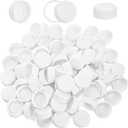 Coloch 100 Pack White Plastic Bottle Caps, 38mm (1.5") Tamper Proof Screw-On Lids Replacement Caps Compatible with 4, 8, 12, 16, 32 oz Bottles for DIY Craft, Juice, Water, Milk Bottle