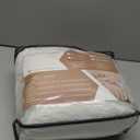 IHOUSTRIY Lace Duvet Cover Queen Size, Chiffon Ruffled Beddding Set with Flower, 3 Pieces Comforter Cover Set with Zipper Closure, Girl Princess Bedding with Pillowcase - White, Queen