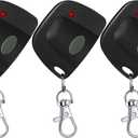 Kingdder 3 Pieces Garage Door Remote Compatible with Multicode 300mhz 10 Dip Switch 3089 3060 3070 Gate Opener Remote Control with Keychain(Black, Gray)