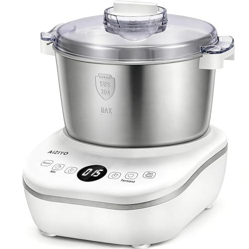 AIZIYO DoughChief, 7.4QT Dough Maker, Dough Mixer with Ferment Function, 304 Stainless Steel Bowl, Removeable lid, Face-up Touch Panel, Electric Dough Proofing Box for Pizza & Bread
