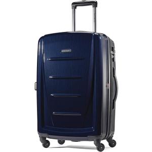Samsonite Winfield 2 Hardside Expandable Luggage with Spinner Wheels, Navy, Checked-Large 28-Inch
