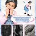 100 Days of School Old Lady Costume Grandma Dress Up Set for Girls Costumes Granny Outfit Kit