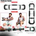 Twister Arm Trainer for Men & Women  Adjustable Chest Workout Equipment (40100 lb) Power Twister Bar, Portable Arm & Chest Muscle Trainer for Home Gym Fitness