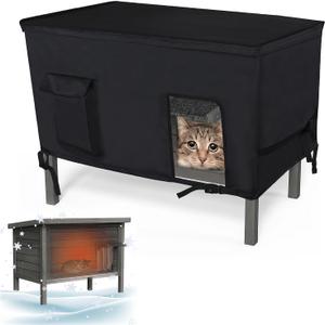 Cover for Cat House,Winter Outdoor Protection Waterproof Oxford Fabric Cover for Cat House 35" L*22.4" W*20" H (Only Cover)