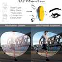 Jefoo Polarized Aviator Sunglasses for Women Men Retro Trendy Sports Sunglasses for Outdoor UV400 Protection