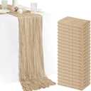 Pack Cheesecloth Table Runner Beige, 20Pcs