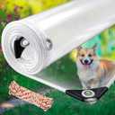 20Mil Clear Tarps Heavy Duty Waterproof, 8x10ft Plastic Clear Tarp with Grommets for Patio, Outdoor Porches, Pavilion Rain Shield, Winter Plants Greenhouse, PVC Vinyl Transparent Tarpaulin2.5x3m