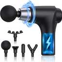 Massage Gun Deep Tissue Massage Gun for Back Pain Relief with 5 Heads 6speed Black