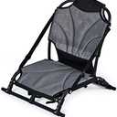 Kayak Seats with Back Support, Aluminum Alloy Folding Kayak Seat, Breathable Textile Mesh Fabric Material, Adjustable Universal Paddle Board Seat for Fishing, Inflatable Kayaks, Sup, Canoe